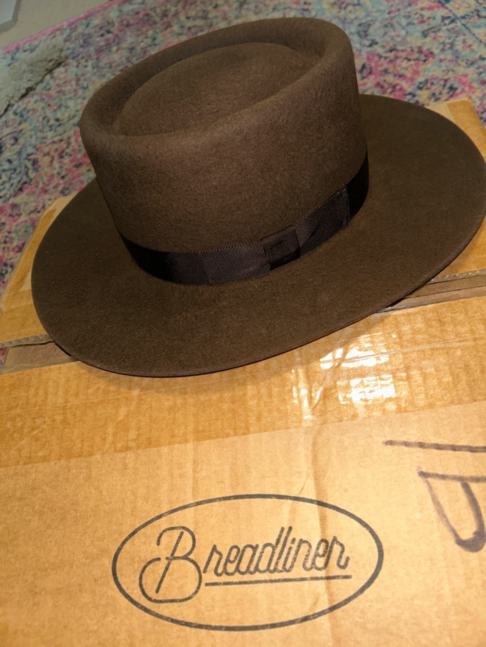 Breadliner Brown Rabbit Fur FAITH Cowboy Hat with Grosgrain Band 1883 Replica